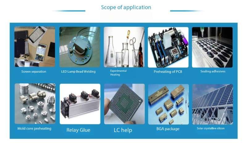 Heating table application range